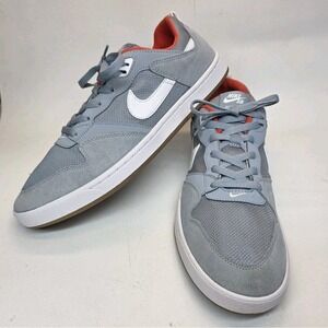 Men Size 11.5 Nike Alleyoop SB "Obsidian Mist" Athletic Sneakers Gray / Orange
